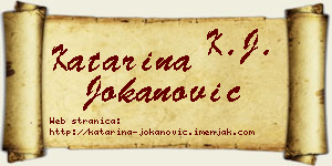 Katarina Jokanović vizit kartica